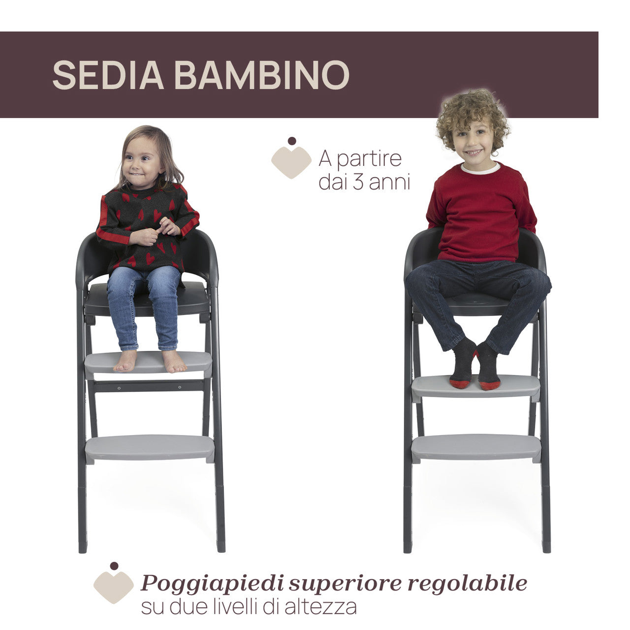 Chicco Crescendo Up Sedia Evolutiva Colore Etna Black_Re Lux