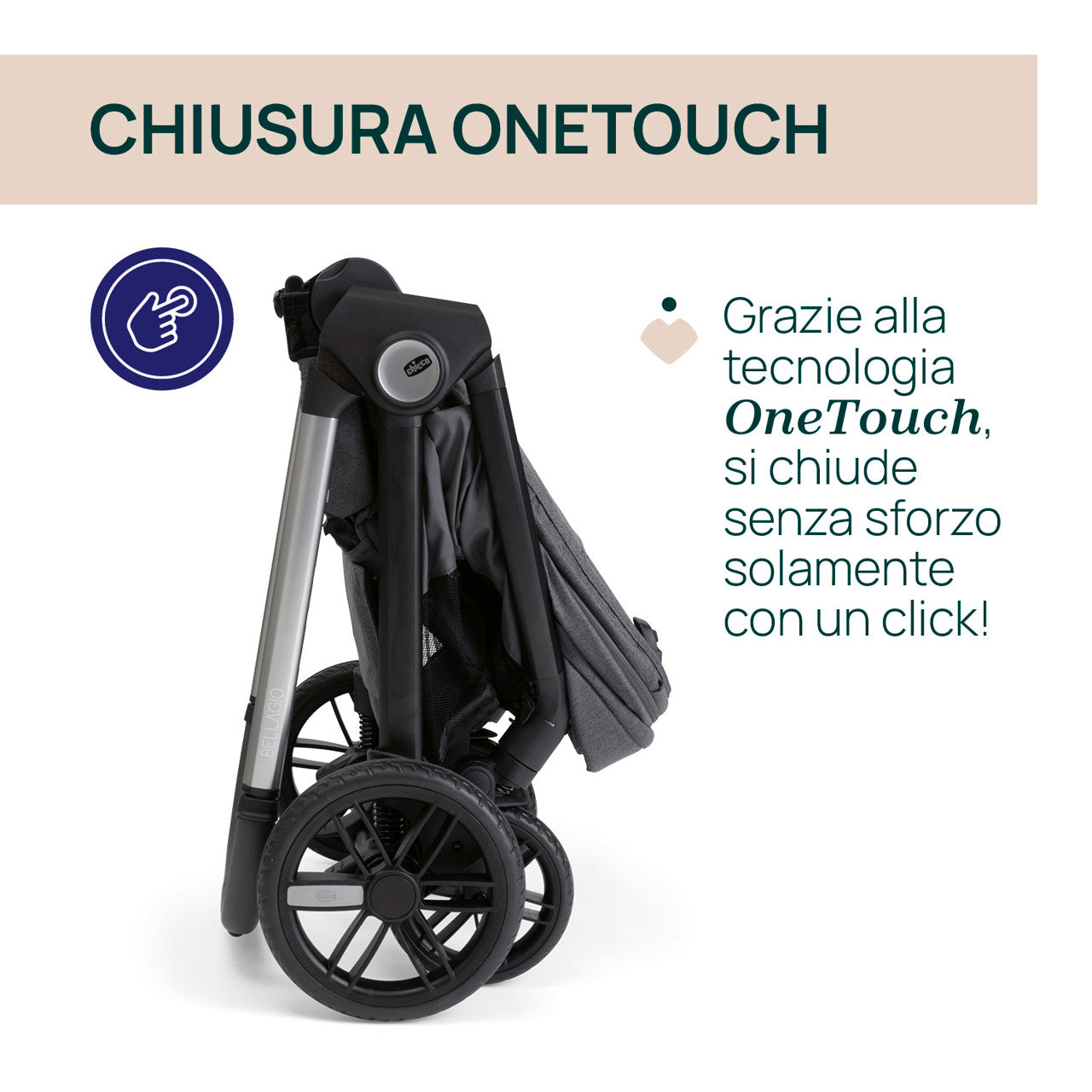 Chicco Trio Bellagio Black Satin