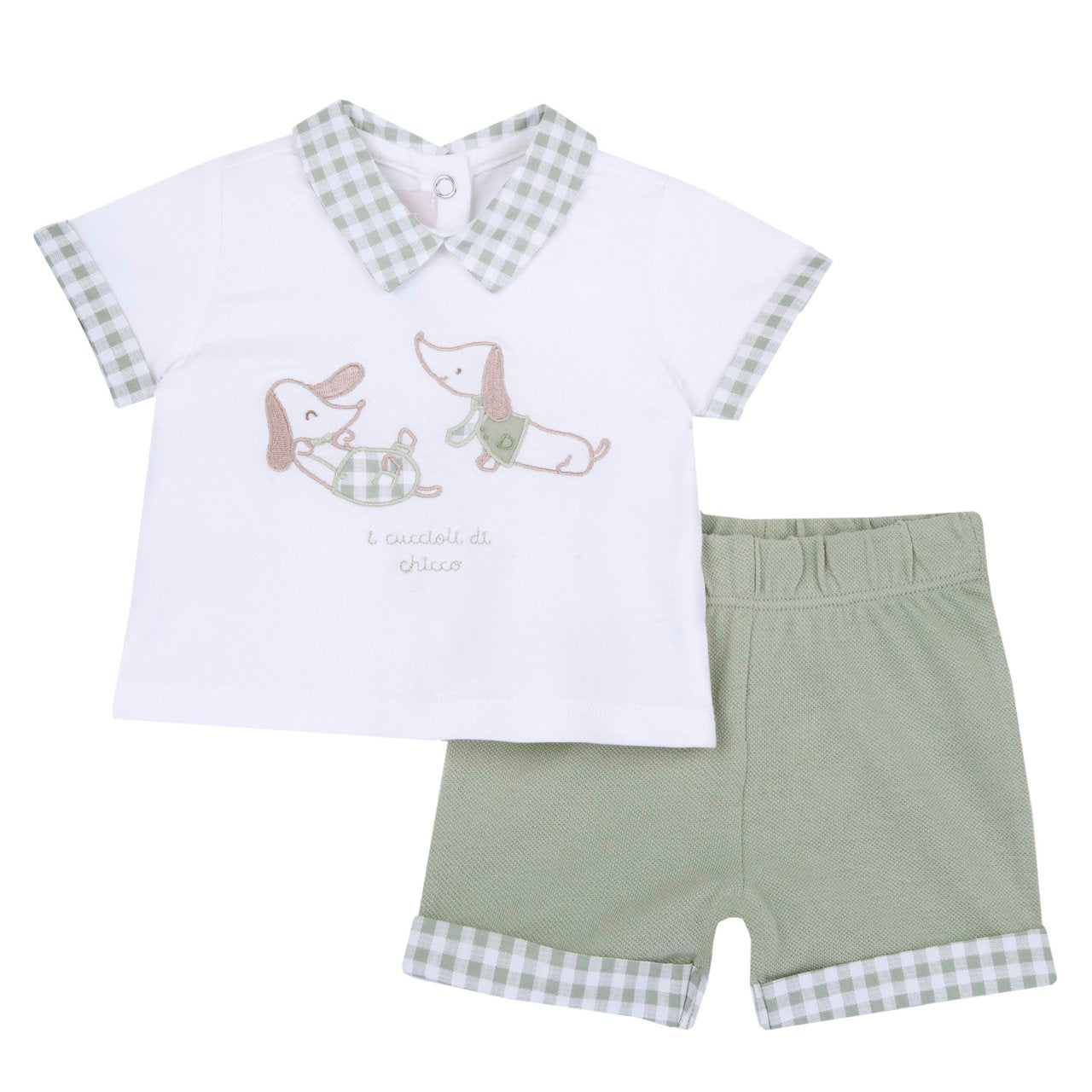 Chicco Maglia In Jersey Di Cotone E Pantaloni Corti In Piquet