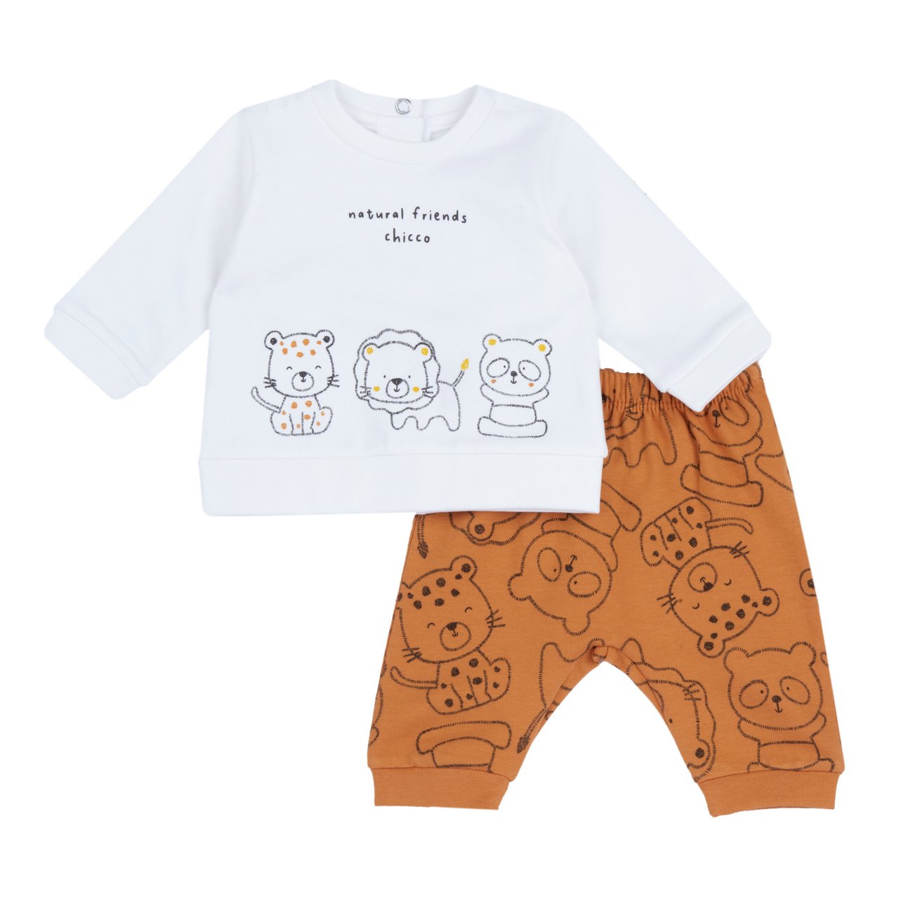 Chicco Completo In Felpa Elasticizzata