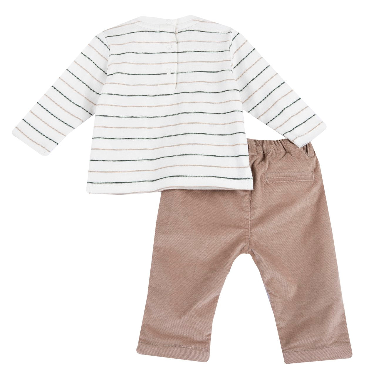 Chicco Completo Maglietta E Pantalone In Velluto Elasticizzato
