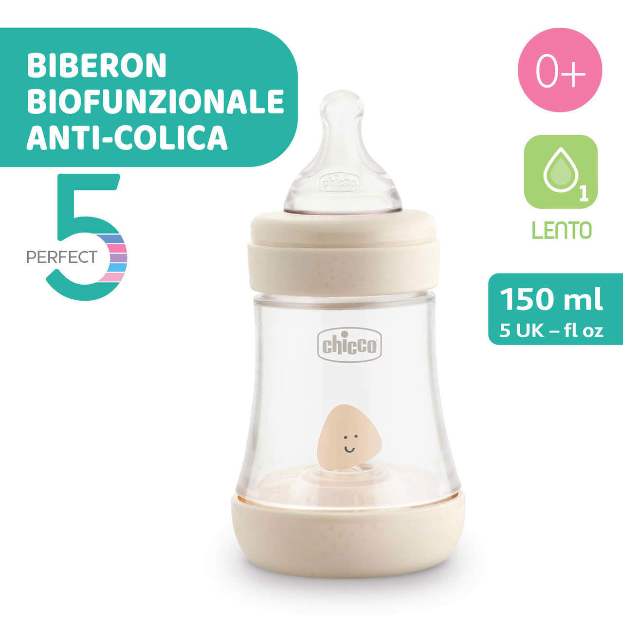 Chicco Perfect 5' Biberon 150 ml