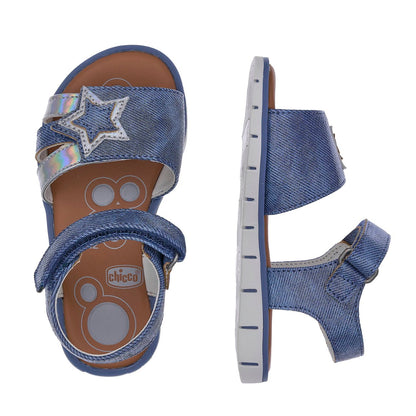 Chicco Sandalo Effetto Denim Lucido