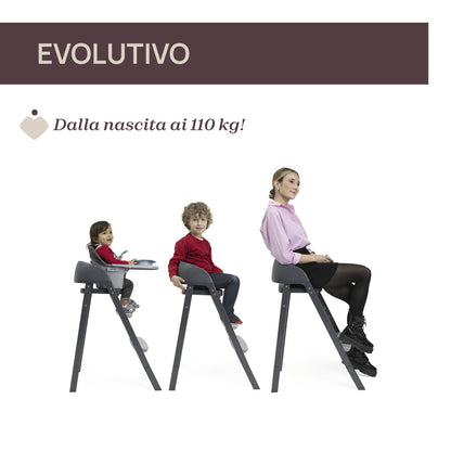 Chicco Crescendo Up Sedia Evolutiva Colore Etna Black_Re Lux