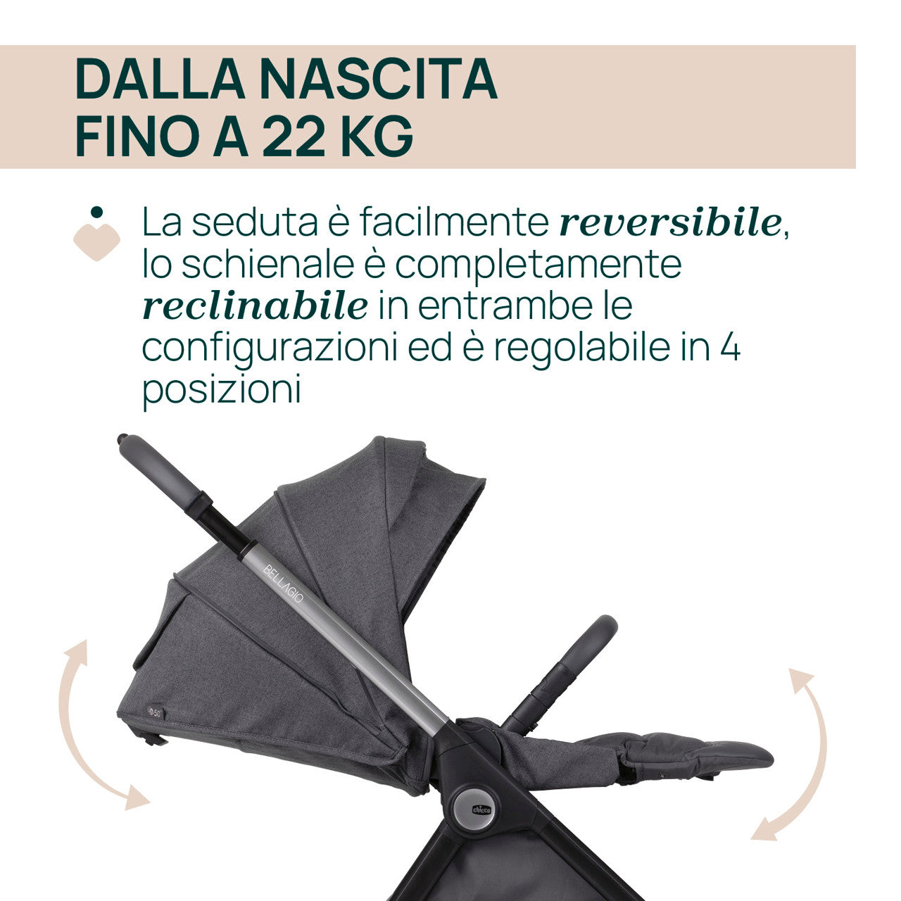 Chicco Trio Bellagio Black Satin