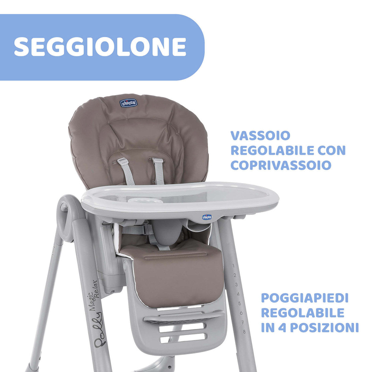 Chicco Polly Magic Seggiolone Pappa Colore COCOA