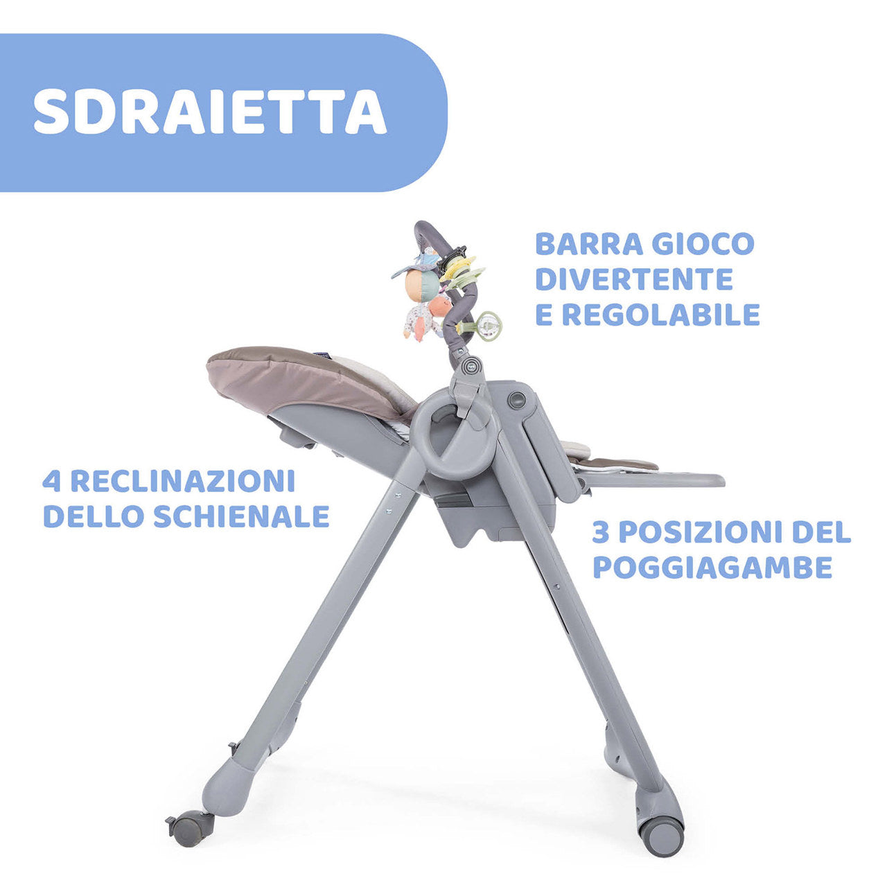 Chicco Polly Magic Seggiolone Pappa Colore COCOA