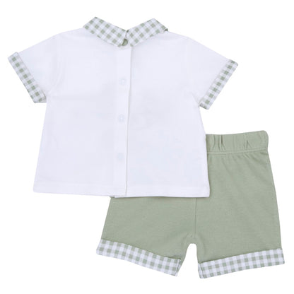 Chicco Maglia In Jersey Di Cotone E Pantaloni Corti In Piquet