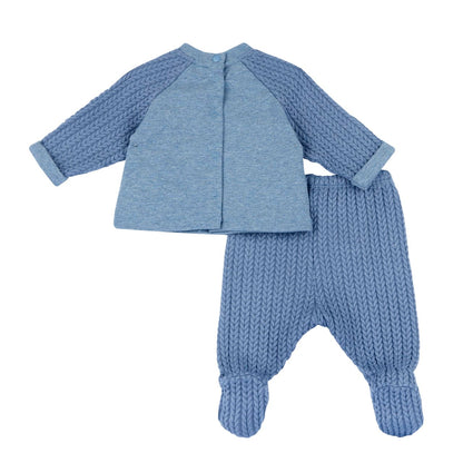 Chicco Completo Con Maglia Felpata E Pantalone In Maglia Jacquard