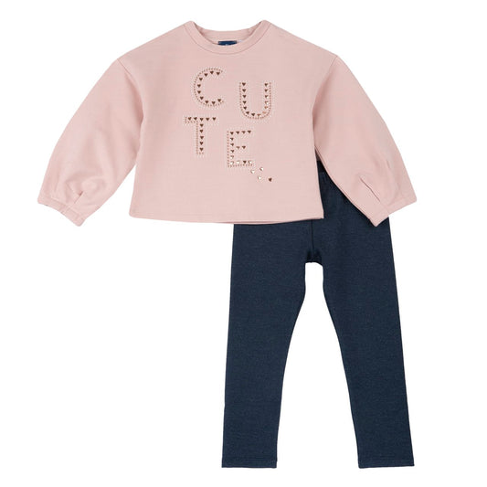 Chicco Completo Con Maglia Felpata E Leggings Felpati
