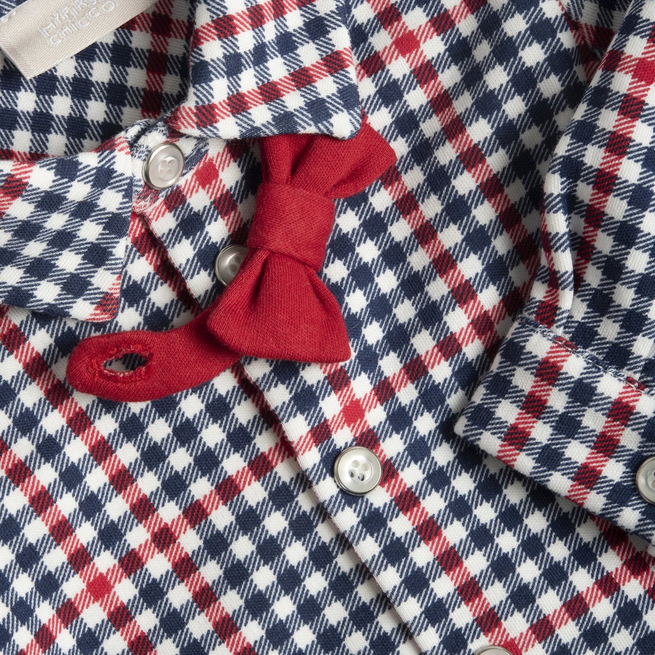 Chicco Completo Camicia Felpata E Pantalone Con Bretelle