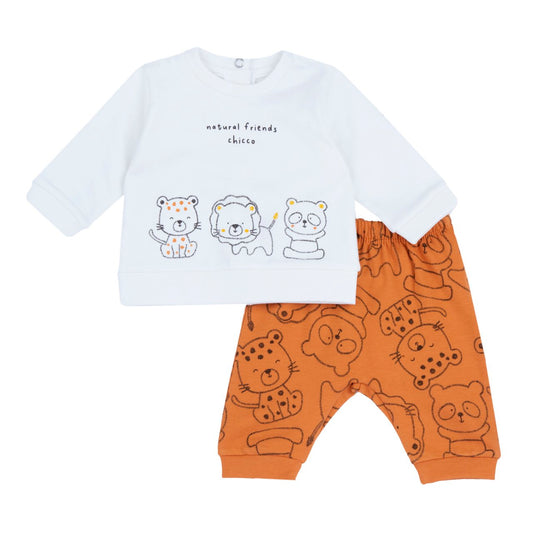 Chicco Completo In Felpa Elasticizzata