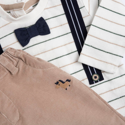 Chicco Completo Maglietta E Pantalone In Velluto Elasticizzato