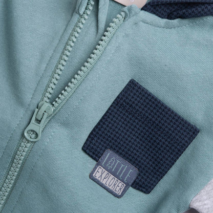 Chicco Cardigan Con Zip In Felpa Garzata