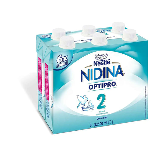 Nidina Optipro 2 6x500ml Latte Liquido