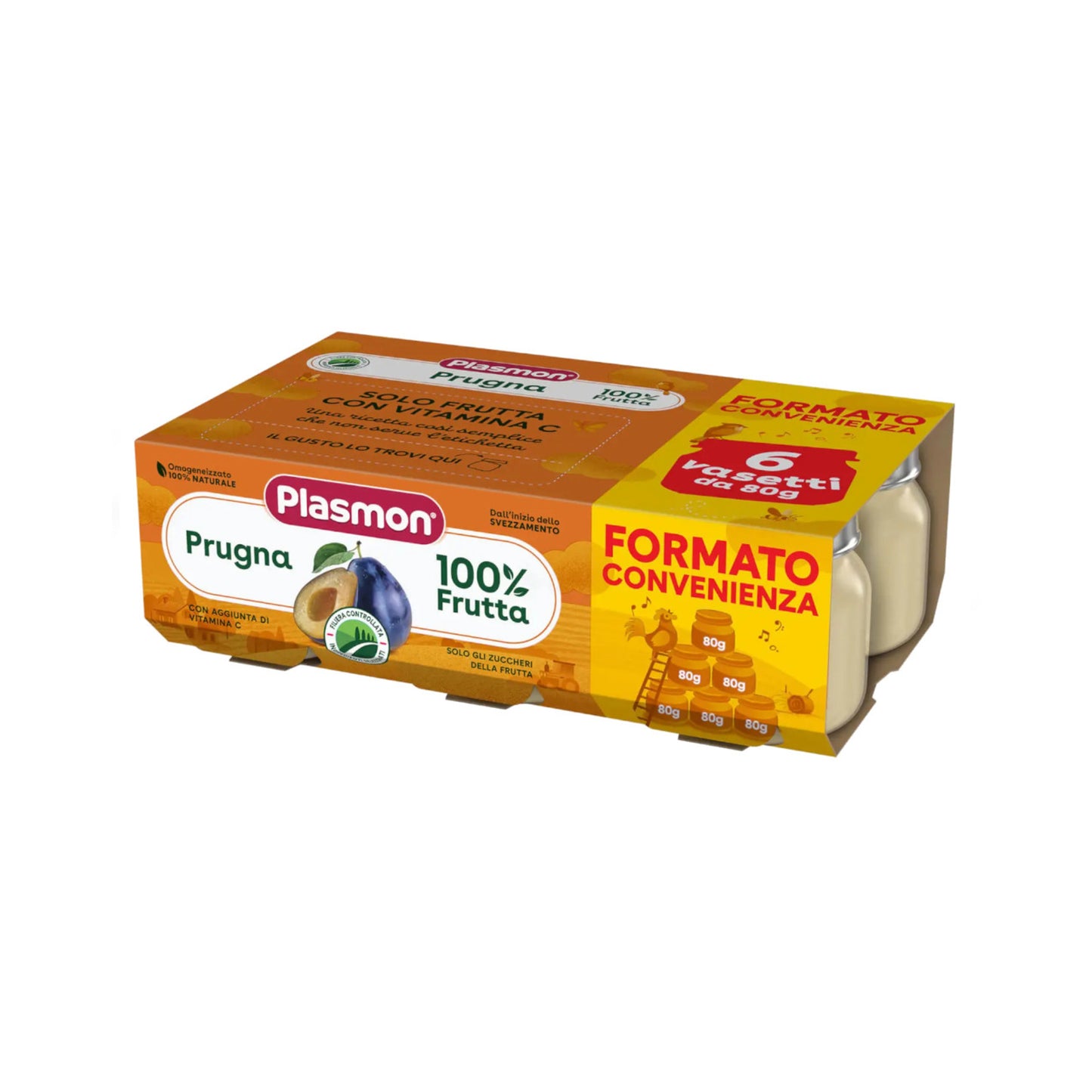 Plasmon Frutta 6x80gr